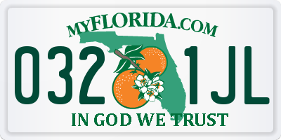 FL license plate 0321JL