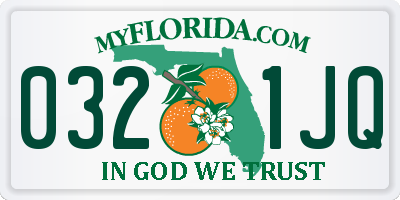 FL license plate 0321JQ