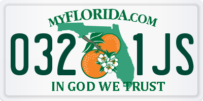FL license plate 0321JS
