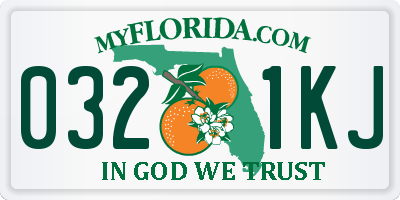 FL license plate 0321KJ