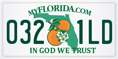 FL license plate 0321LD