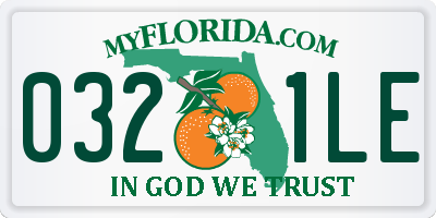 FL license plate 0321LE