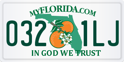 FL license plate 0321LJ