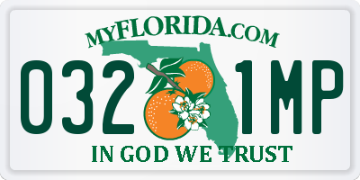 FL license plate 0321MP