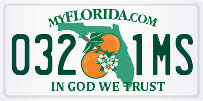 FL license plate 0321MS