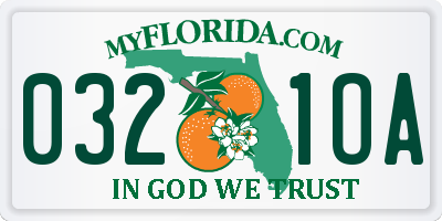 FL license plate 0321OA