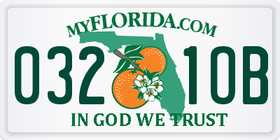FL license plate 0321OB