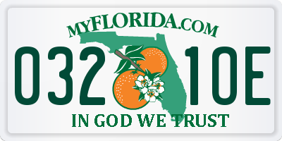 FL license plate 0321OE