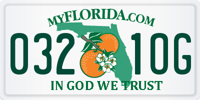 FL license plate 0321OG