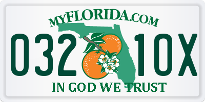 FL license plate 0321OX