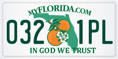 FL license plate 0321PL