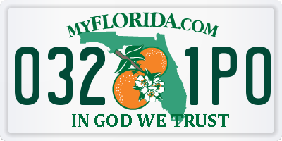 FL license plate 0321PO