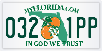 FL license plate 0321PP
