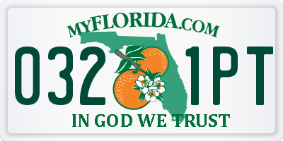 FL license plate 0321PT