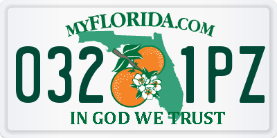 FL license plate 0321PZ