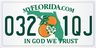 FL license plate 0321QJ