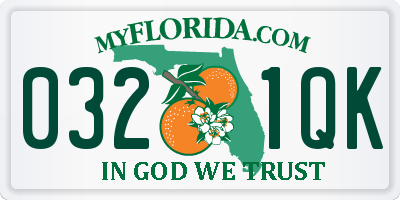 FL license plate 0321QK