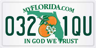 FL license plate 0321QU
