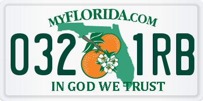 FL license plate 0321RB