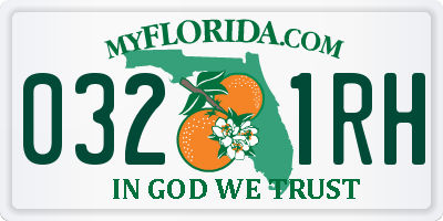 FL license plate 0321RH