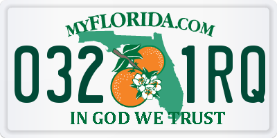FL license plate 0321RQ