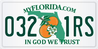 FL license plate 0321RS