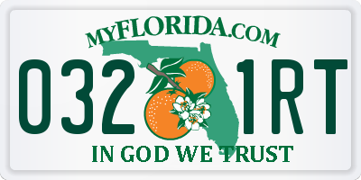 FL license plate 0321RT