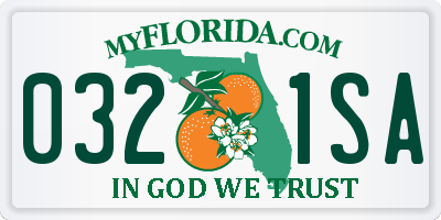FL license plate 0321SA