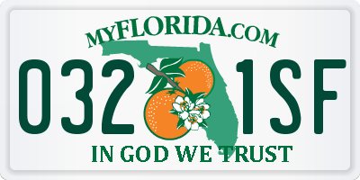 FL license plate 0321SF