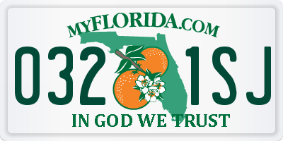 FL license plate 0321SJ