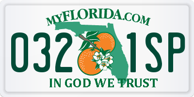 FL license plate 0321SP