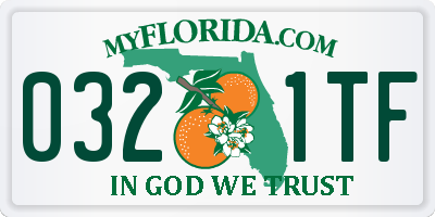 FL license plate 0321TF