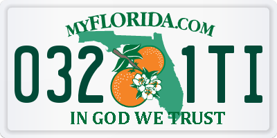 FL license plate 0321TI