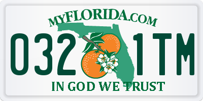 FL license plate 0321TM