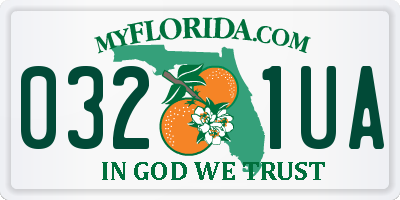 FL license plate 0321UA
