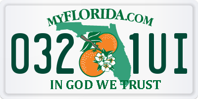 FL license plate 0321UI