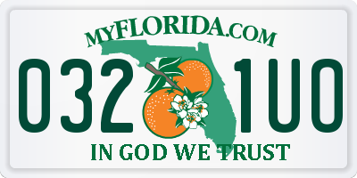 FL license plate 0321UO