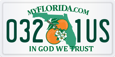 FL license plate 0321US