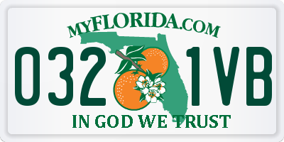FL license plate 0321VB