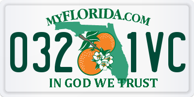 FL license plate 0321VC