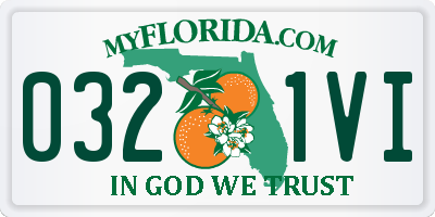 FL license plate 0321VI