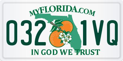 FL license plate 0321VQ