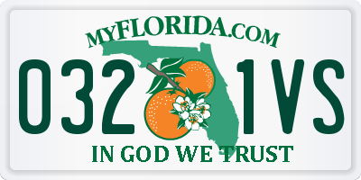 FL license plate 0321VS