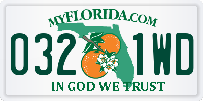 FL license plate 0321WD