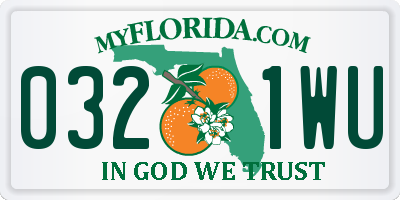 FL license plate 0321WU