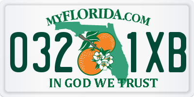 FL license plate 0321XB