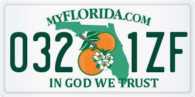 FL license plate 0321ZF