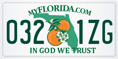 FL license plate 0321ZG