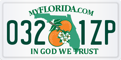 FL license plate 0321ZP