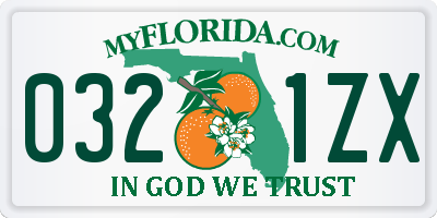 FL license plate 0321ZX